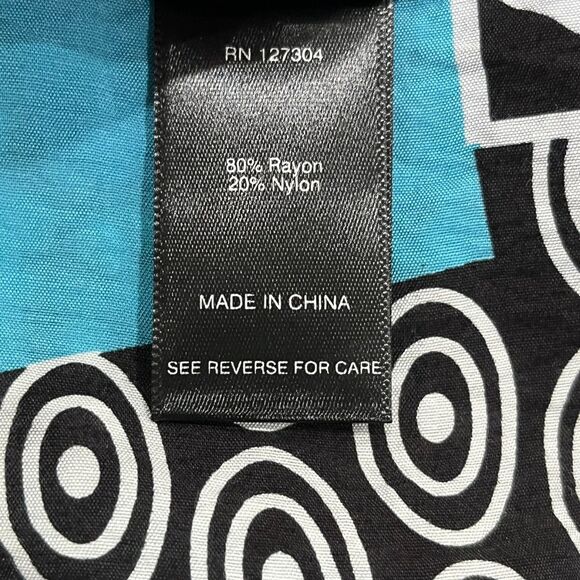 Ali Miles Abstract Button Up Top Size PL Artsy Quirky Art Teacher Creative - Picture 8 of 15